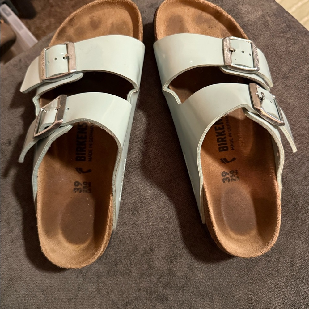 Birkenstock Pastel Blue Double Strap Sandals